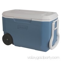 Coleman 62 Quart Wheeled Cooler, Blue/White   570416460